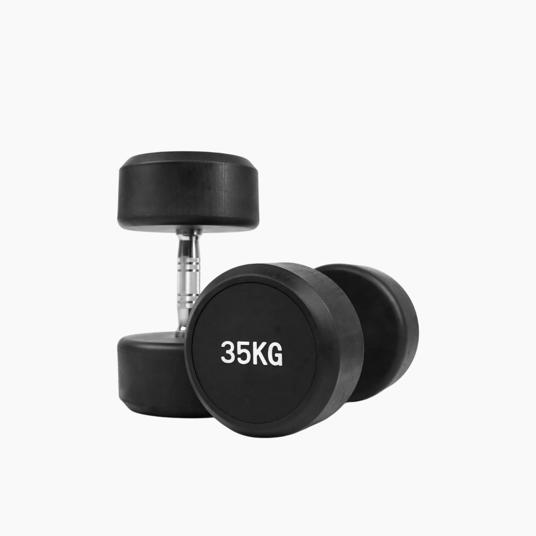 Round Rubber Dumbbells 32.5 kg – 40 kg