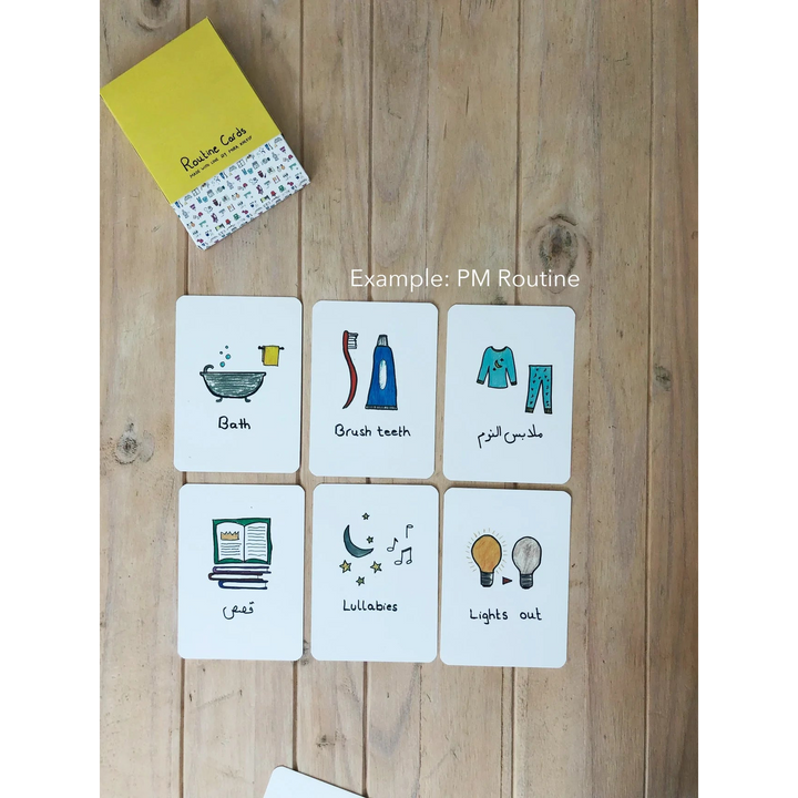 Mkandm By Mira Khleif set of 31 routine cards depicting daily home activities.