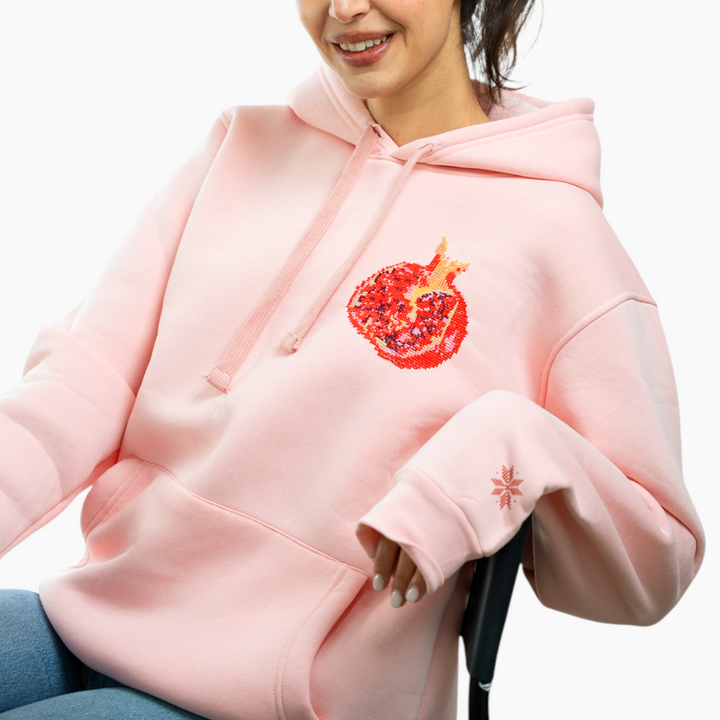 Rumman Hoodie (Pomegranate) - HUNA