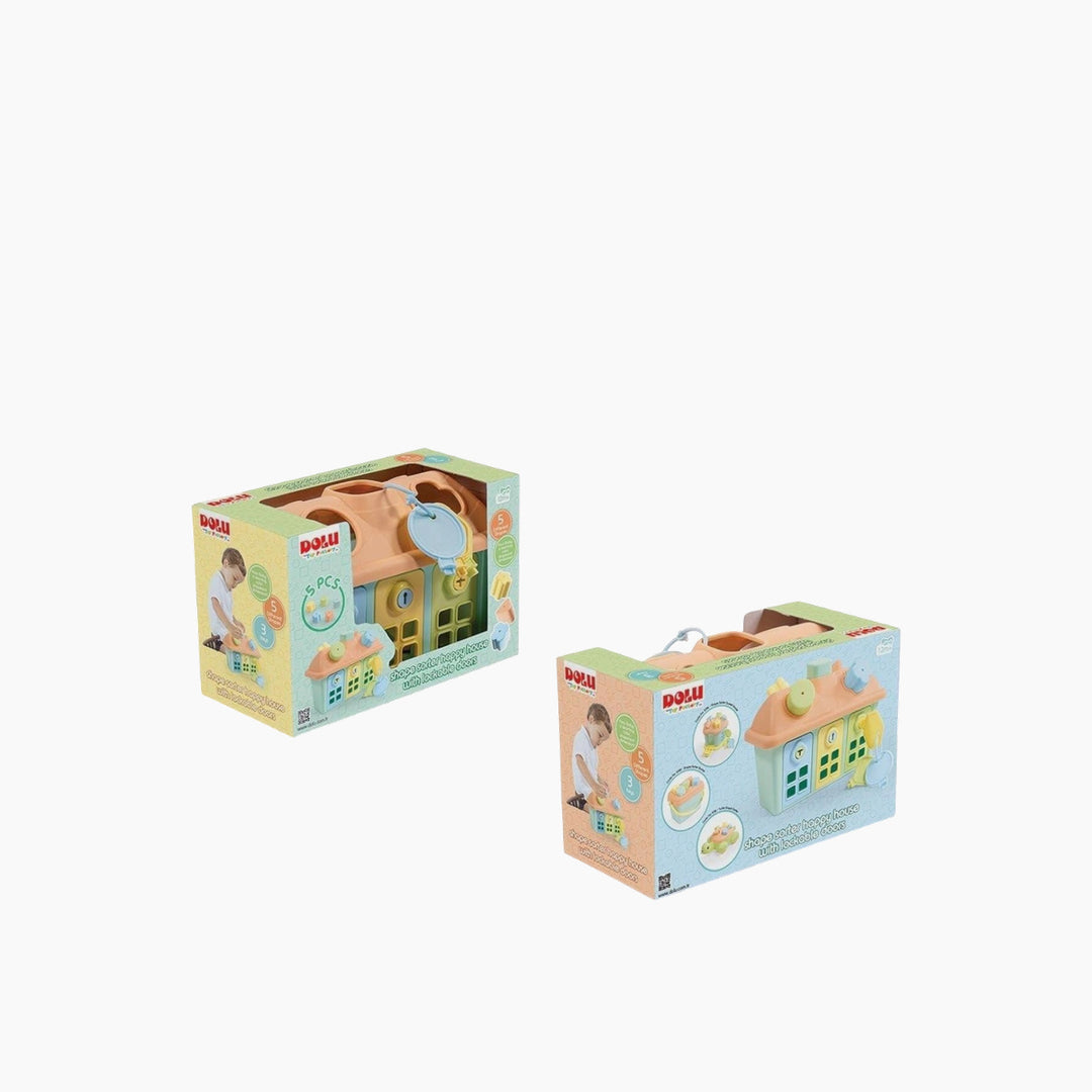 Dolu Shape Sorter Happy House With Lockable Doors