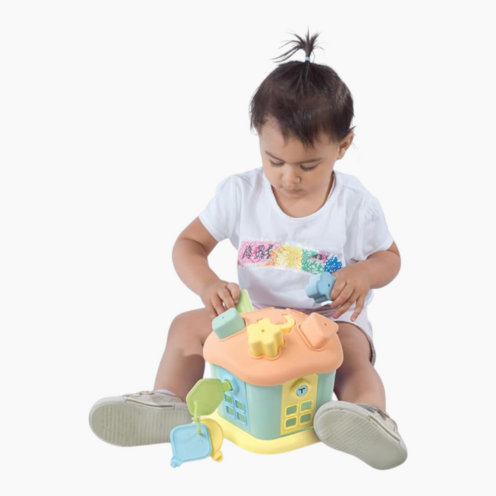 Dolu Shape Sorter Sweet House With Lockable Doors