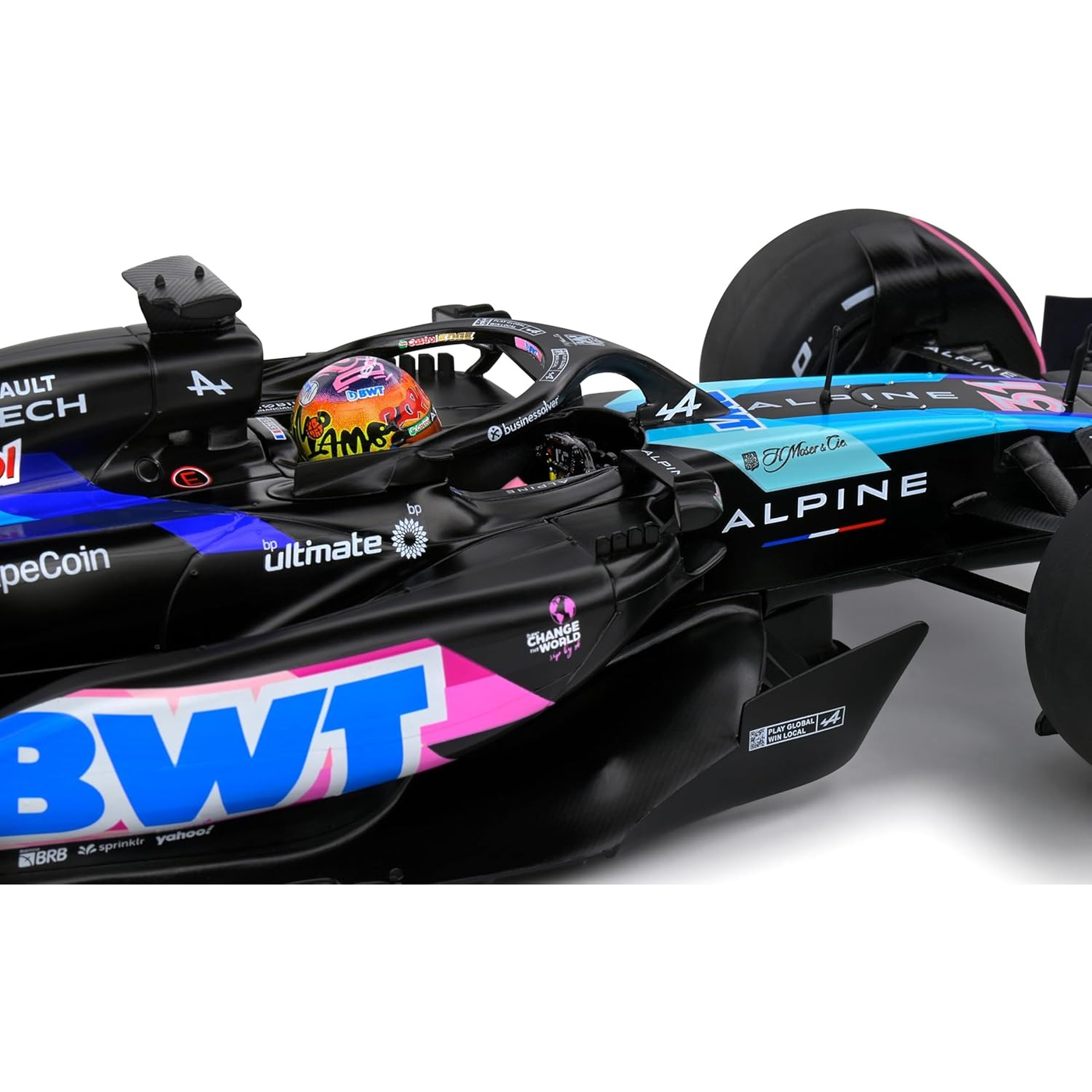Simba Alpine A524 F1 Brazilian GP 2023 – Esteban Ocon (Blue) 1:18 Diecast Model Simba Alpine A524 F1 Brazilian GP 2023 – Esteban Ocon (Blue) 1:18 Diecast Model
