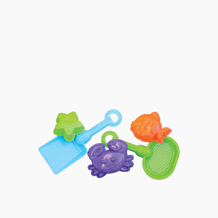 Stephen Joseph beach tote with sand toys, fish design