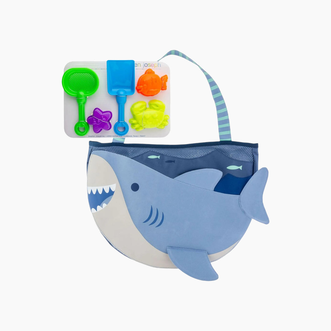 Stephen Joseph rainbow beach tote with sand toy play set