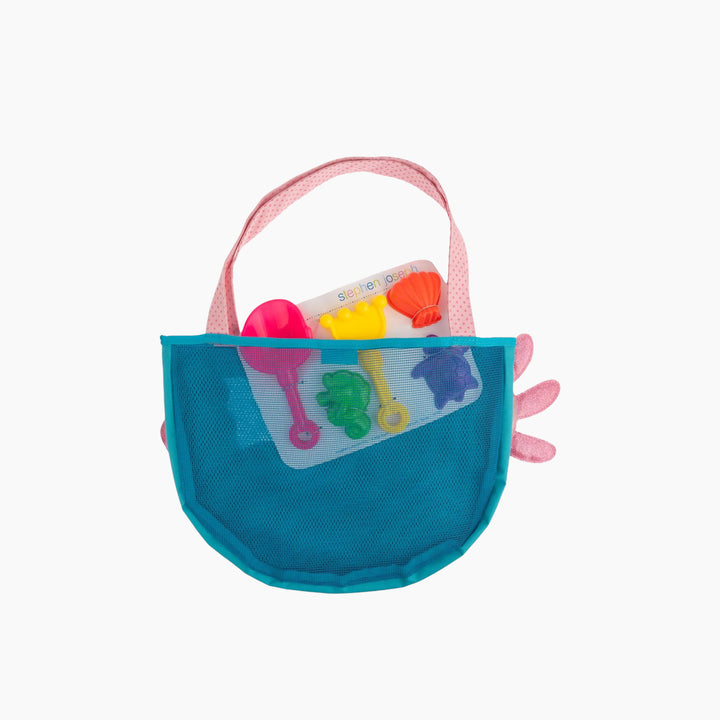 Stephen Joseph rainbow beach tote with sand toy set