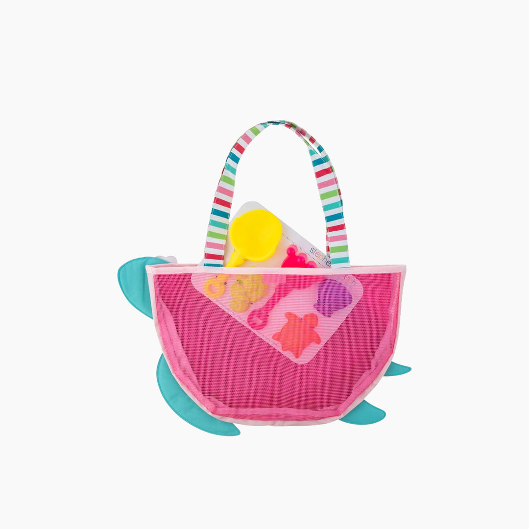 Stephen Joseph rainbow beach tote with sand toy play set