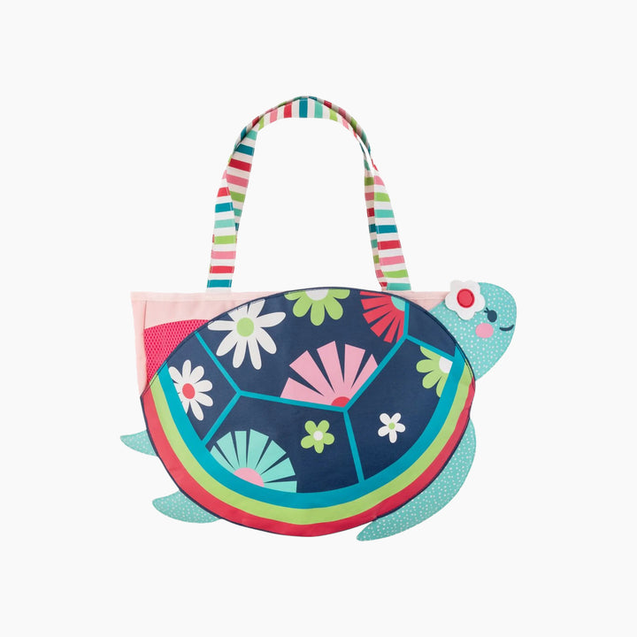 Stephen Joseph rainbow beach tote with sand toy set