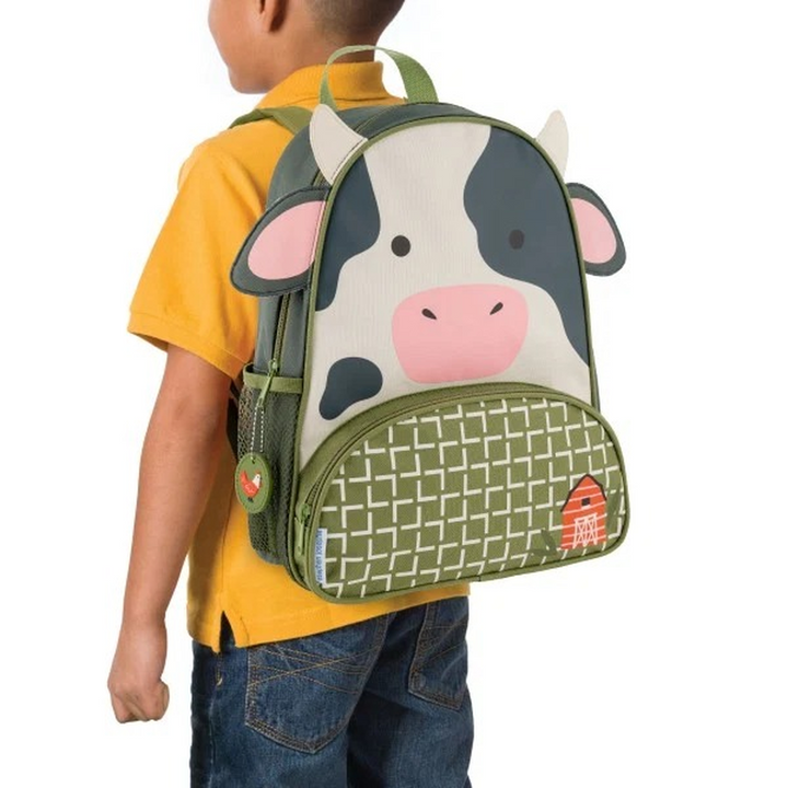 Stephen Joseph Sidekick backpack with cow print
