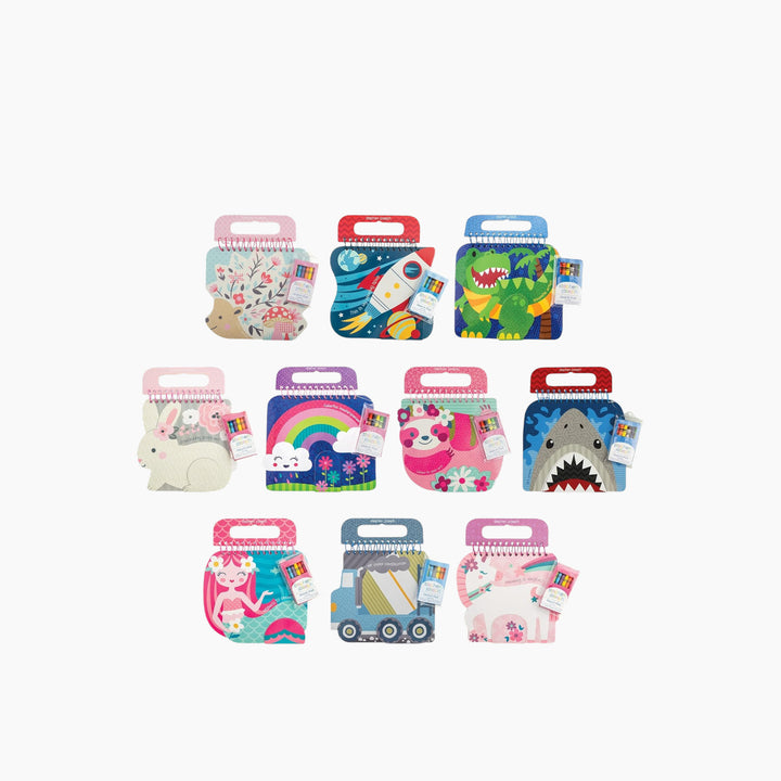 Stephen Joseph shaped sketch pad with unicorn design