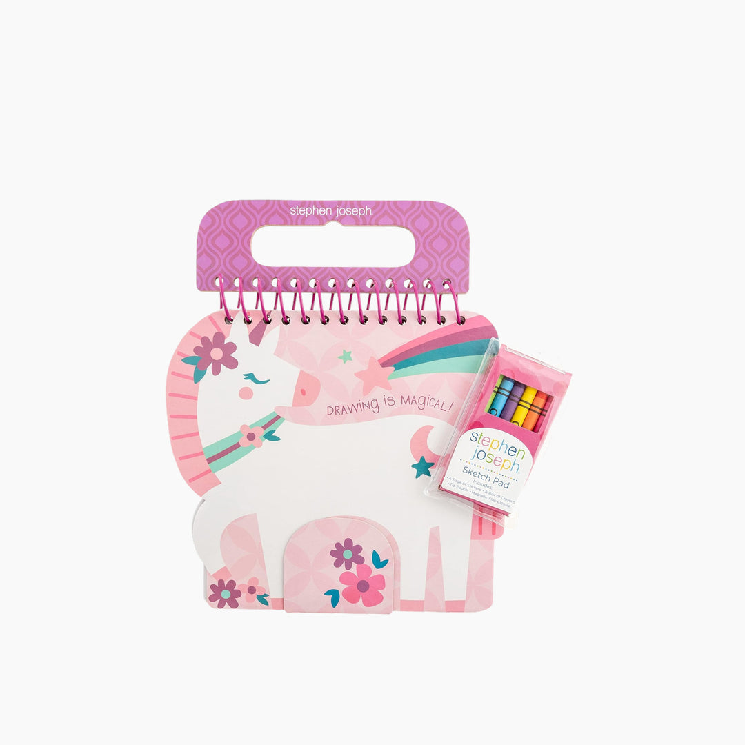 Stephen Joseph shaped unicorn sketch pad with 100 pages