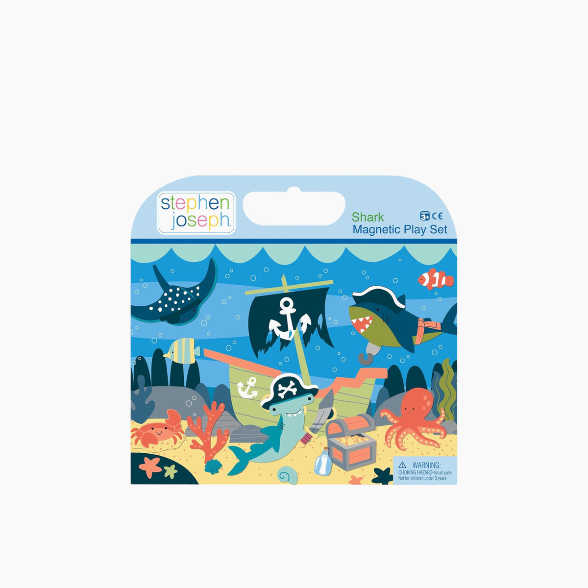 Stephen Joseph magnetic play set with 44 shark-themed pieces