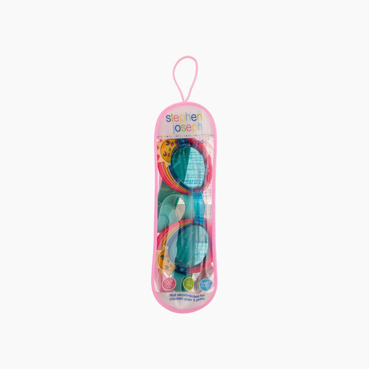 Stephen Joseph swim goggles with rainbow design