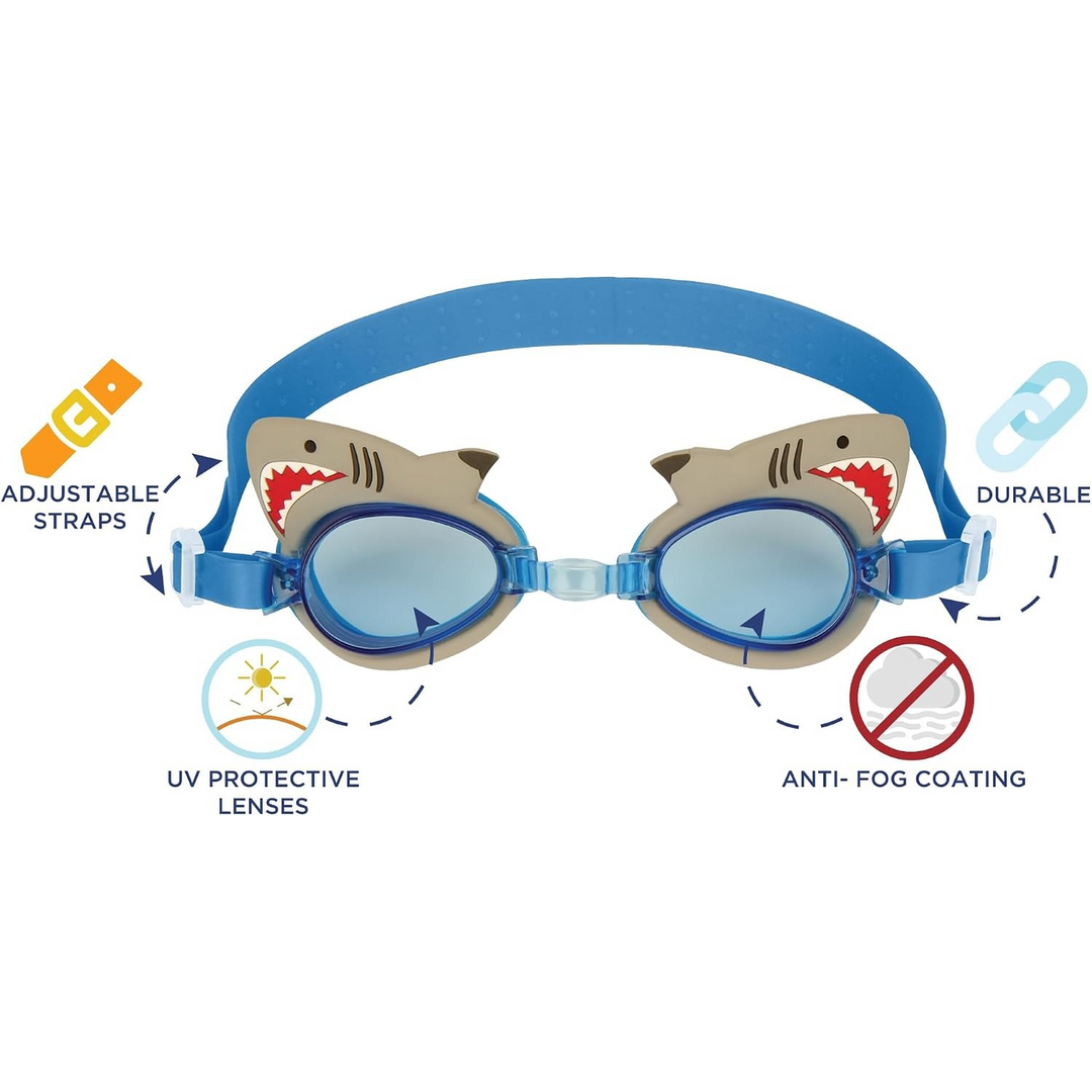Stephen Joseph shark swim goggles with anti-fog lenses