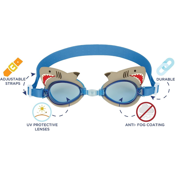 Stephen Joseph shark swim goggles with anti-fog lenses