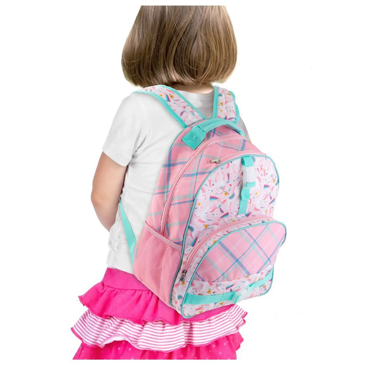 Stephen Joseph unicorn print backpack with padded straps