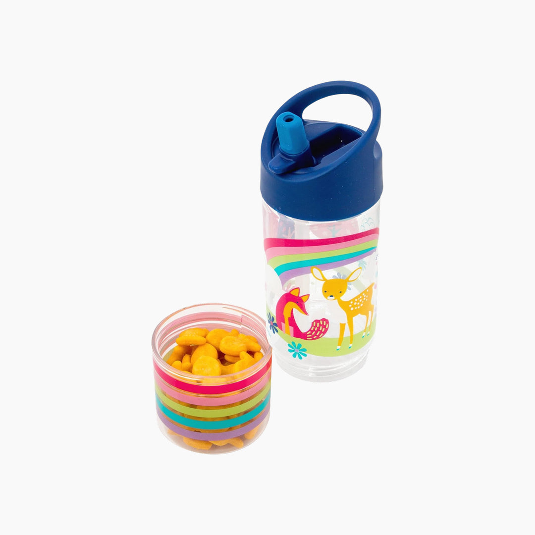 Stephen Joseph Flip Top Bottles With Snack Container Water Bottles
