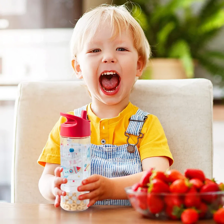 Stephen Joseph Flip Top Bottles With Snack Container Water Bottles
