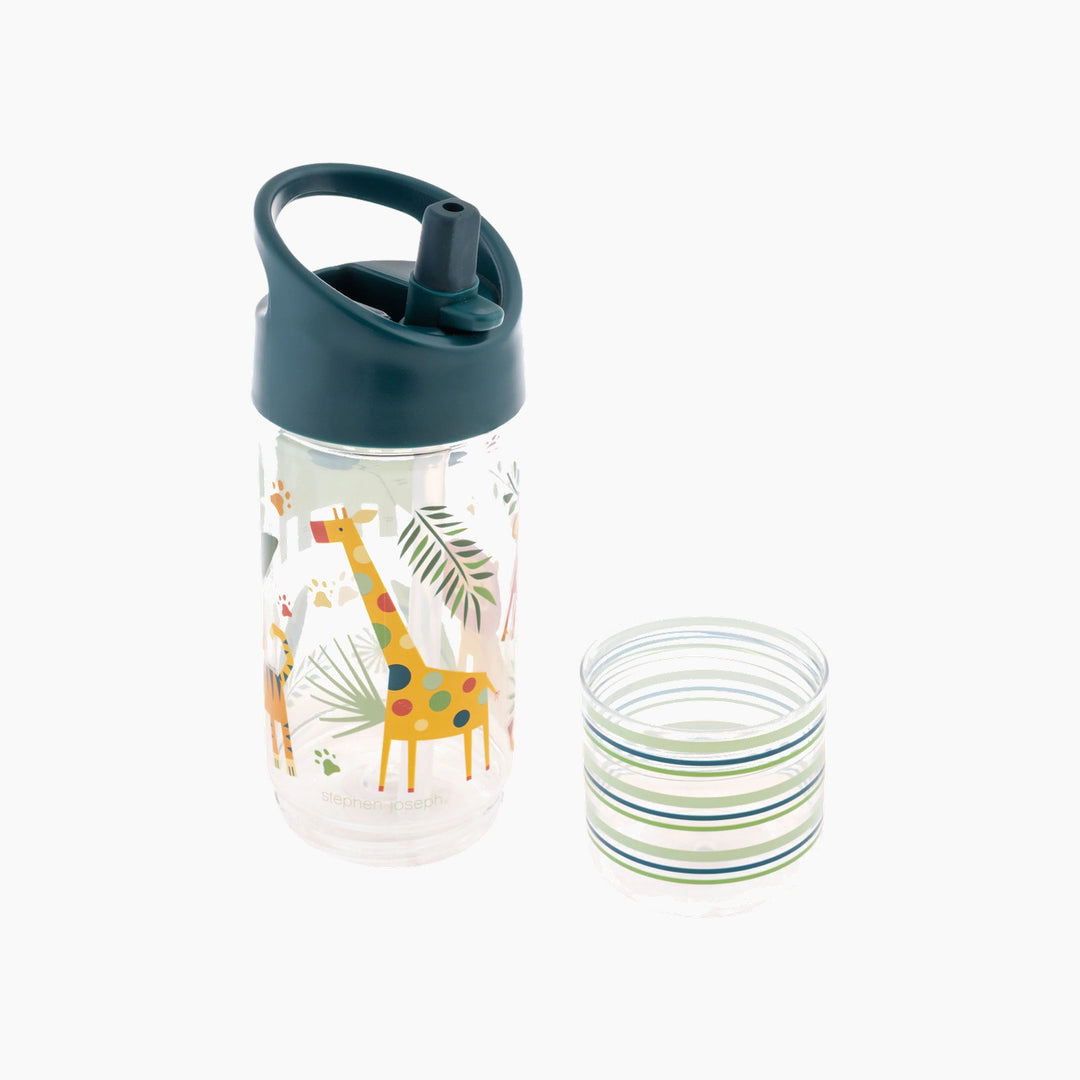 Stephen Joseph Flip Top Bottles With Snack Container Water Bottles