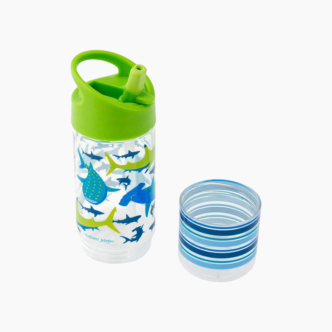 Stephen Joseph Flip Top Bottles With Snack Container Water Bottles