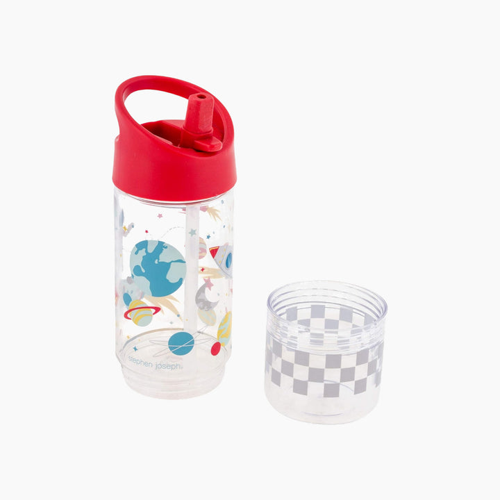 Stephen Joseph Flip Top Bottles With Snack Container Water Bottles