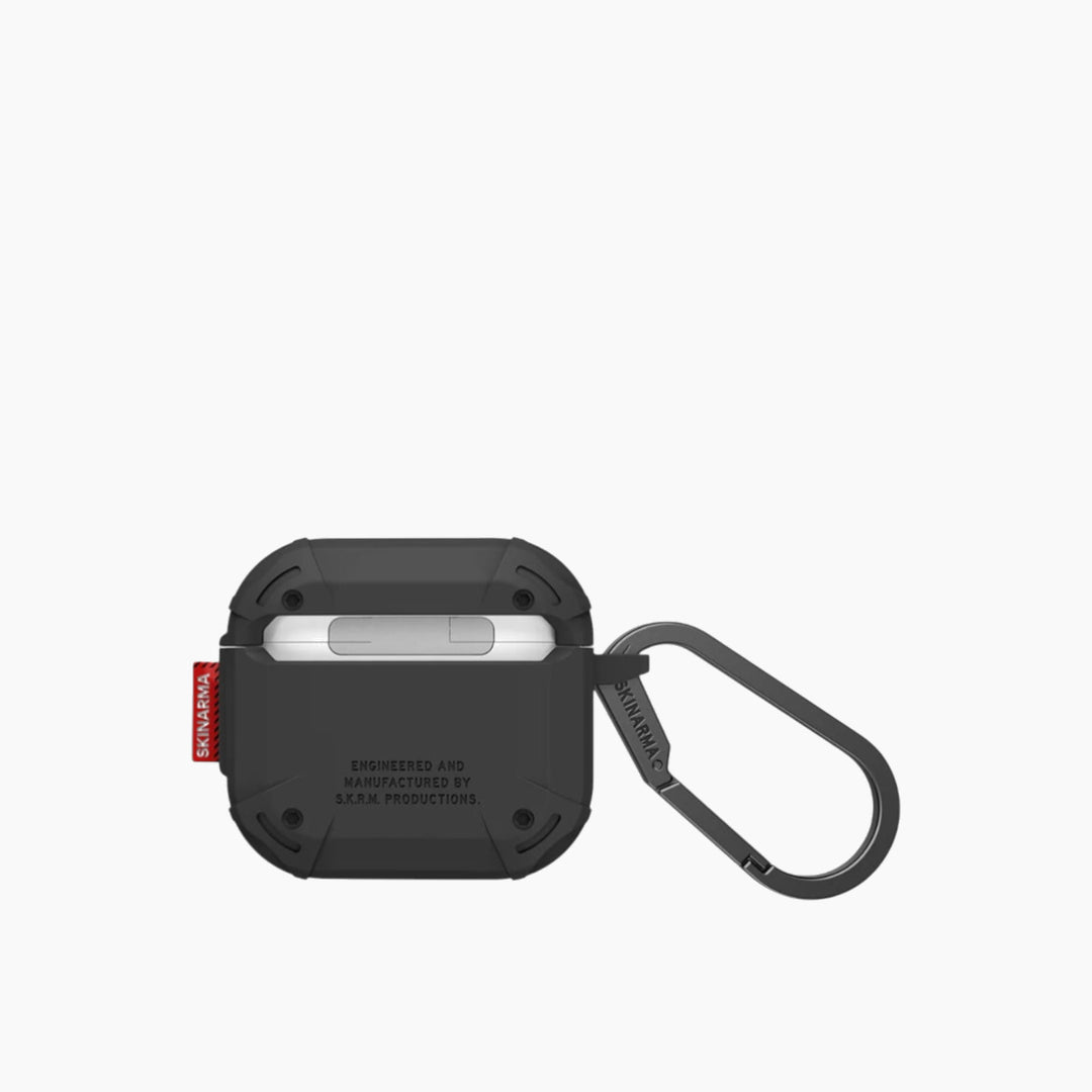 SKINARMA MECHA CE AirPods case with metallic carabiner