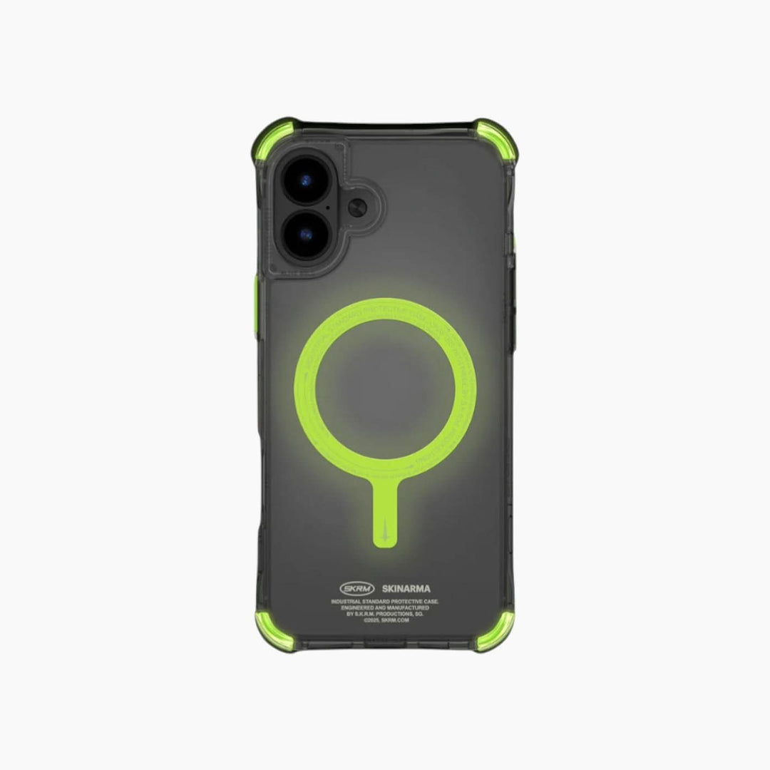 iPhone 16 Niteglow MagSafe case with photoluminescent effect