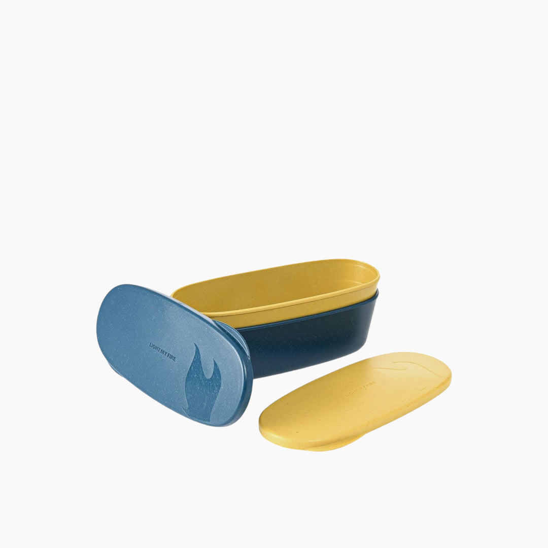 Light My Fire Snapbox Oval Bio 2-pack Mustyyellow and Hazyblue