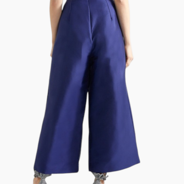 Solace London Navy Wide Leg Pants