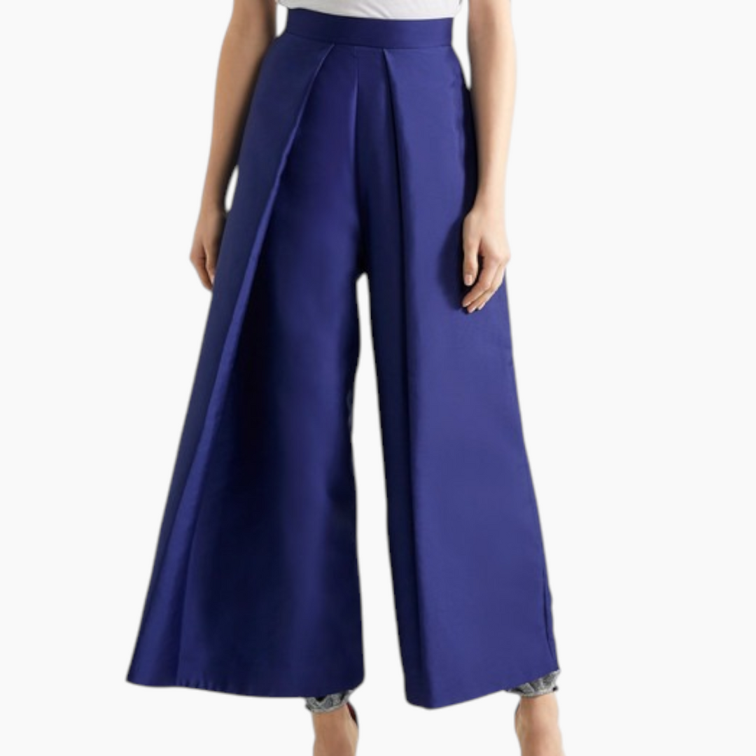 Solace London Navy Wide Leg Pants