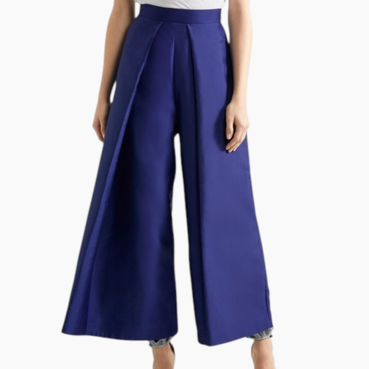 Solace London Navy Wide Leg Pants