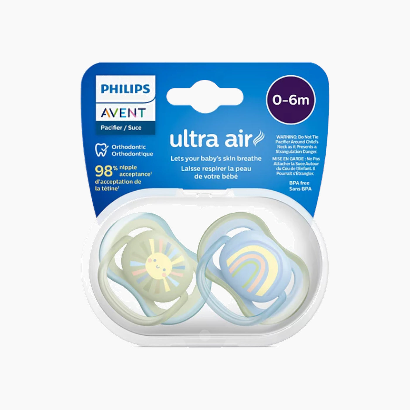 Philips Avent Ultra Air Soother (0-6 Months) 2 Pack Philips Avent Ultra Air Soother (0-6 Months) 2 Pack
