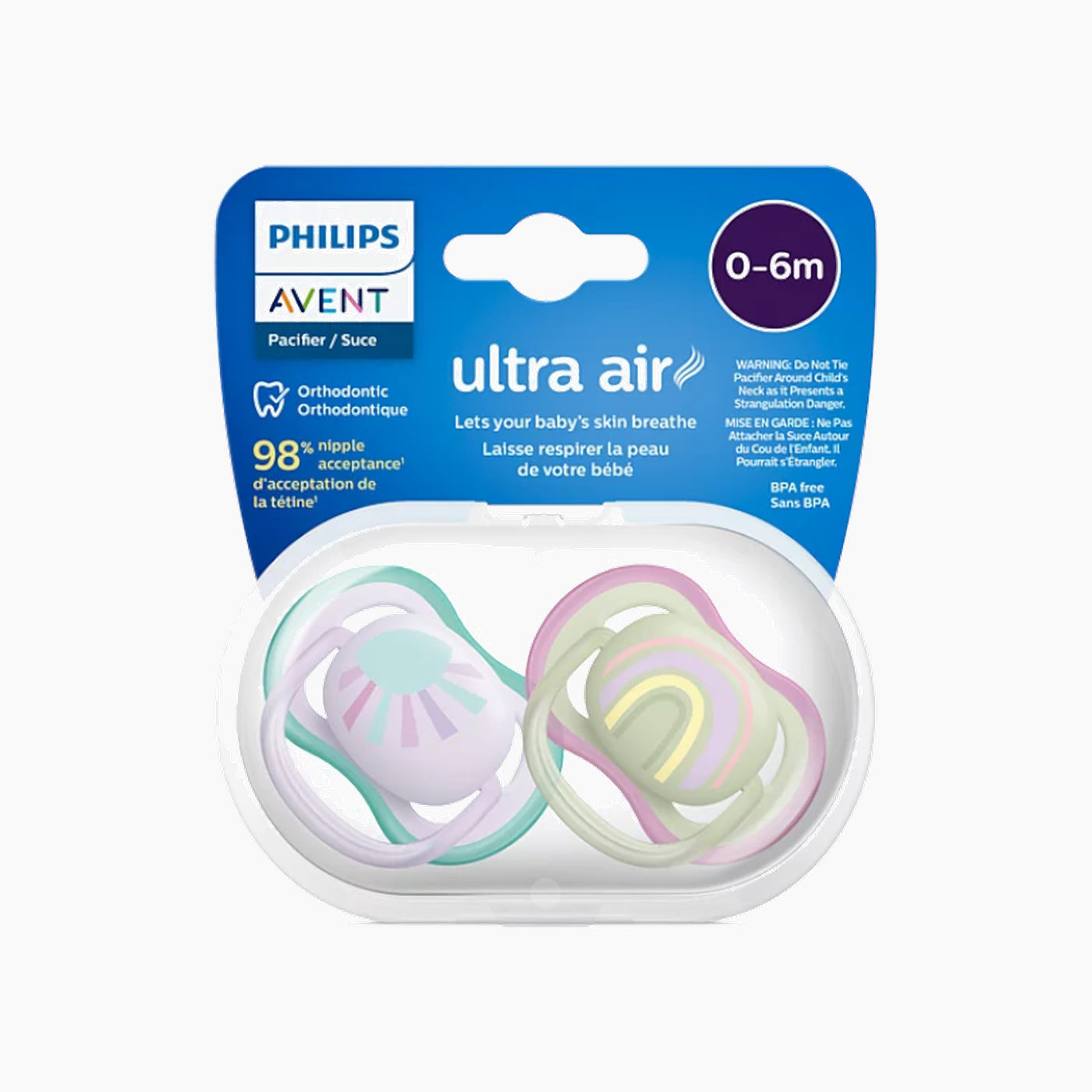 Philips Avent Ultra Air Soother (0-6 Months) 2 Pack Philips Avent Ultra Air Soother (0-6 Months) 2 Pack