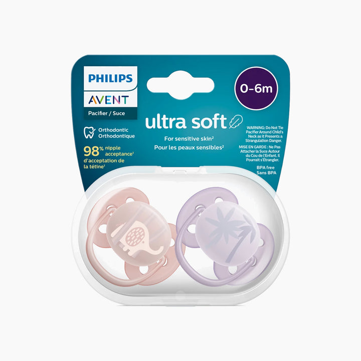 Philips Avent Ultra Soft Soother 0-6 Months 2 Pack