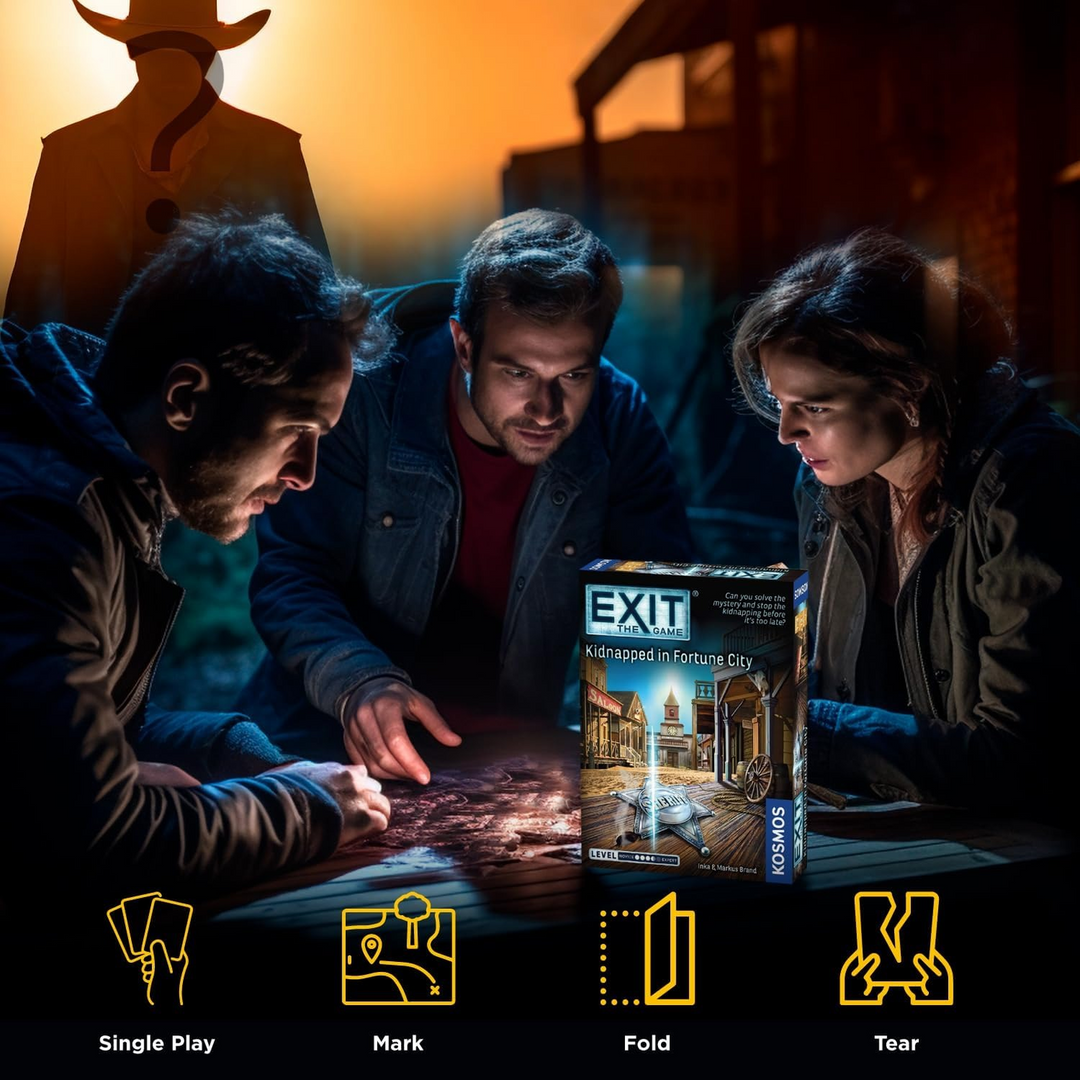 Kosmos Exit: Kidnapped In Fortune City escape room board game