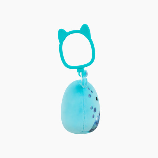 JAZWARES Squishmallows- Clip-On Little Plush 3.5" Garth the Teal Alien with Dark Blue Galaxy Belly
