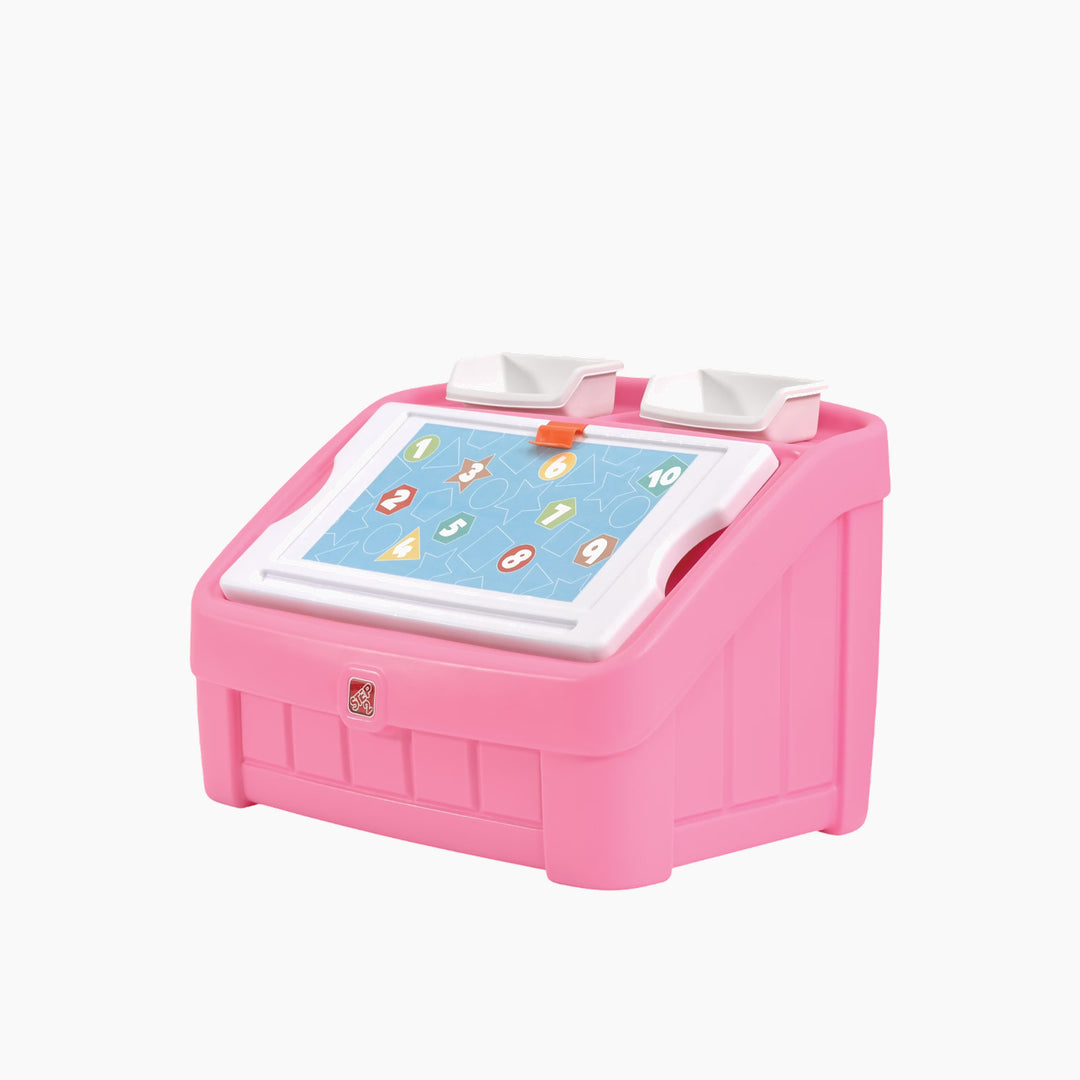 Step 2 2-In-1 Toy Box &amp; Art Lid Pink-Kraft