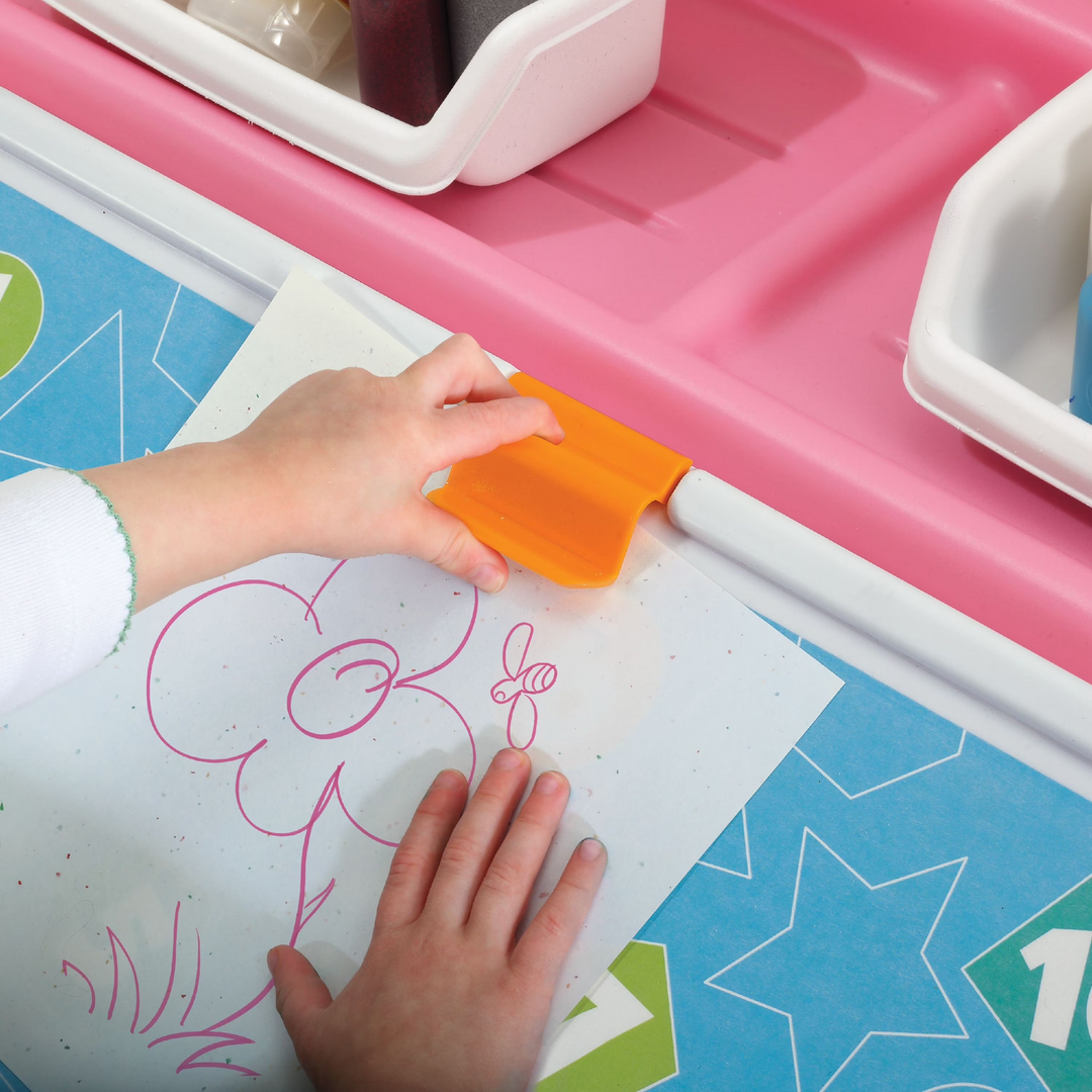 Step 2 2-In-1 Toy Box &amp; Art Lid Pink-Kraft
