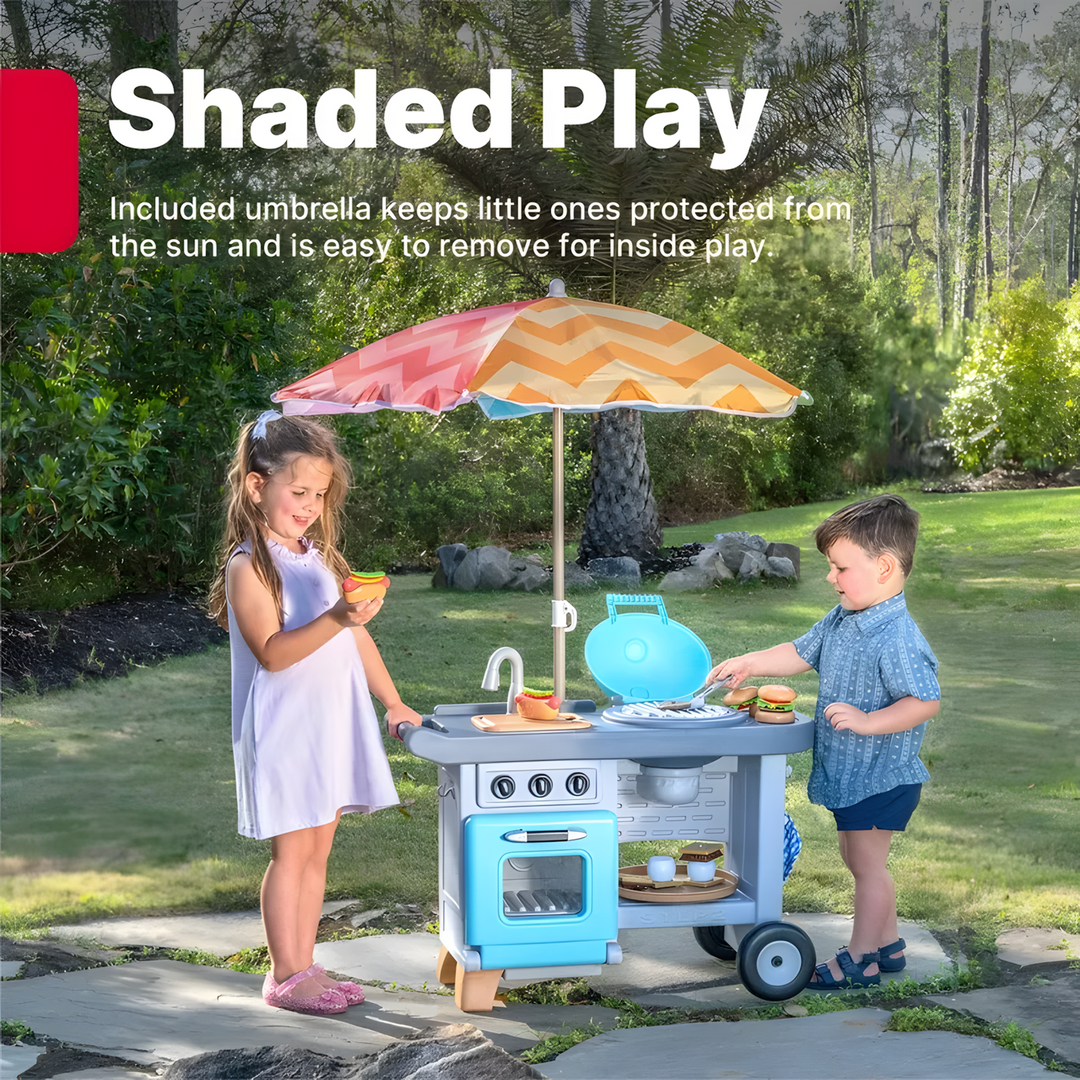 Step 2 Grill &amp; Go Bbq Cart With Umbrella
