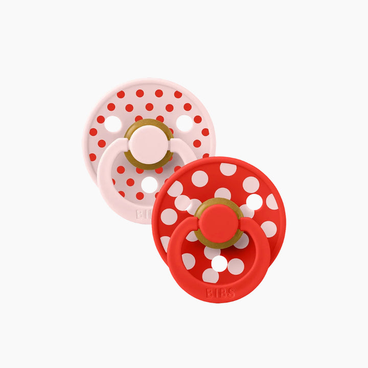 Bibs Studio Colour Pacifiers 2 Pack Polka