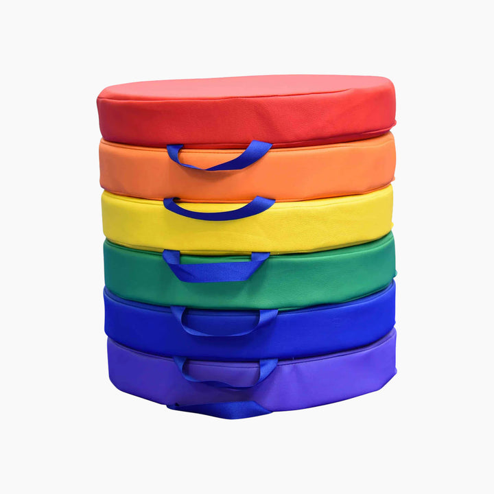 Sup - Round Floor Cushion With Handle, 6 Piece