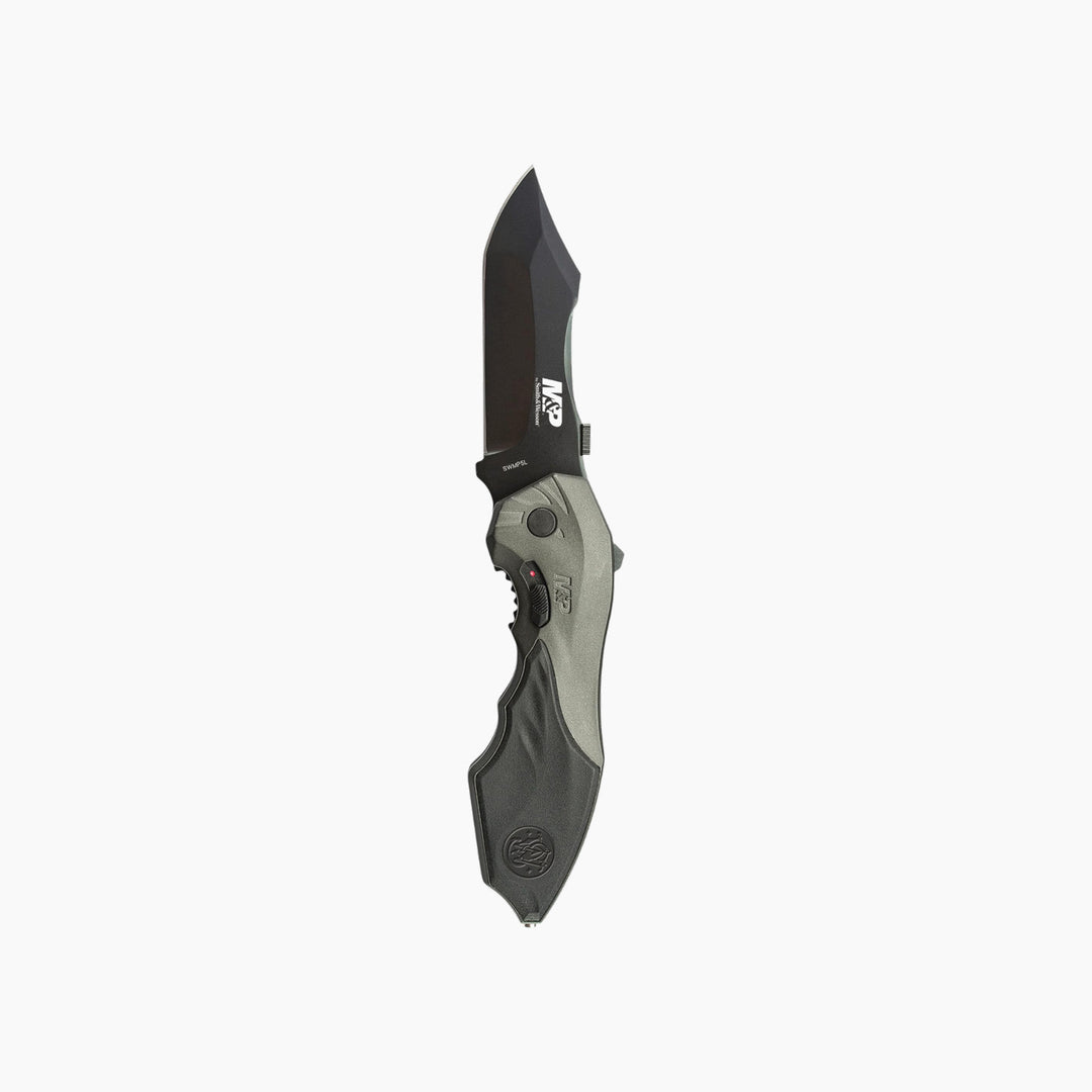 Smith &amp; Wesson M&amp;P large assisted opening clip point knife with black aluminum handle