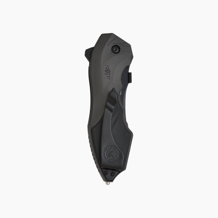 Smith &amp; Wesson M&amp;P large assisted opening clip point knife with black aluminum handle