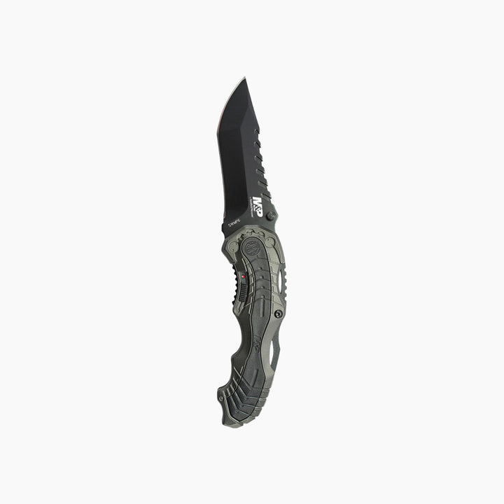 Smith &amp; Wesson M&amp;P M.A.G.I.C. assisted opening clip point knife with black aluminum handle