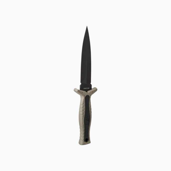 Smith &amp; Wesson full tang fixed blade boot knife with black grooved rubberized handle