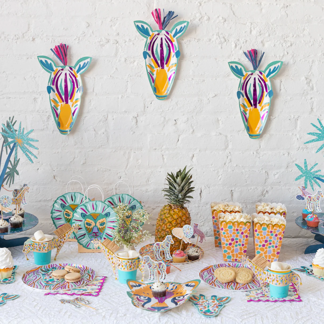 Ma Fete Safari Cheetah Plates - Set of 8