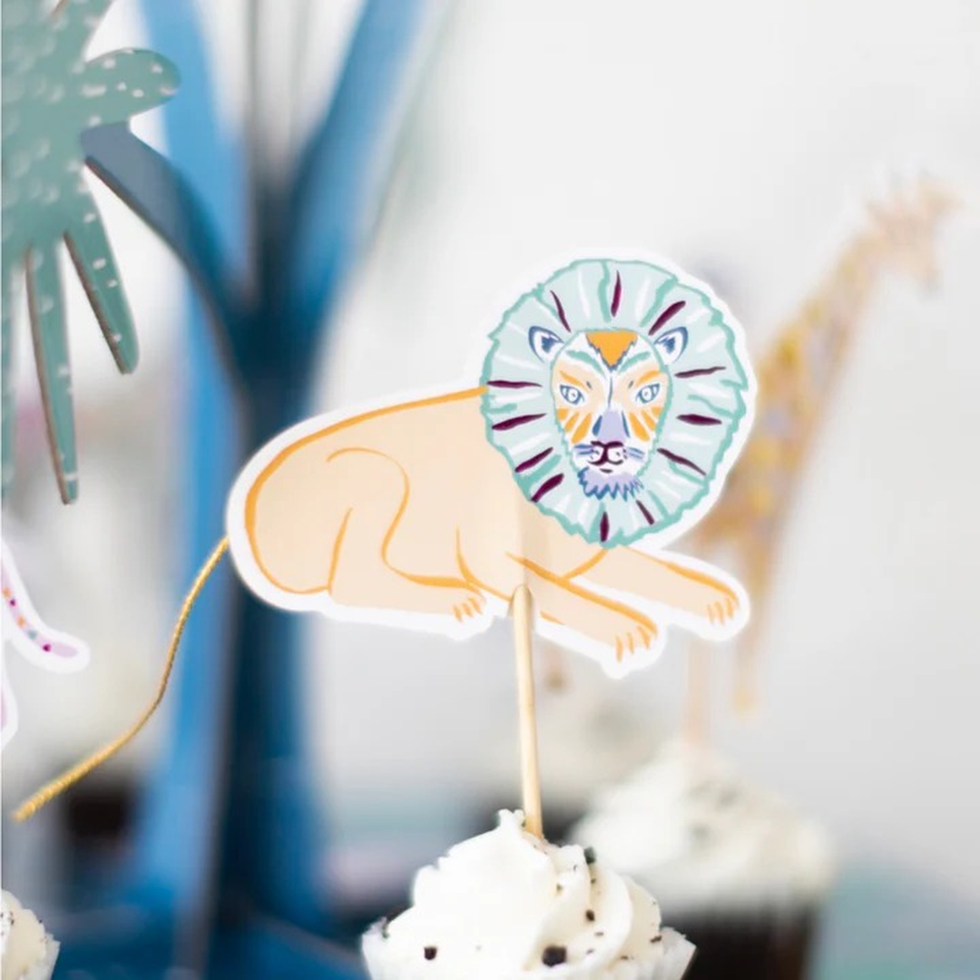 Ma Fete Safari Cupcake Toppers - Set of 16