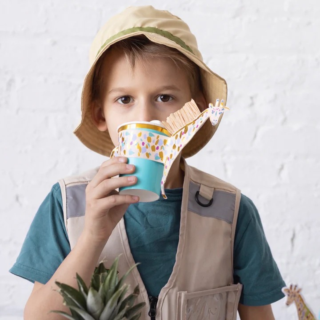 Ma Fete Safari Cups &amp; Sleeves - Set of 8