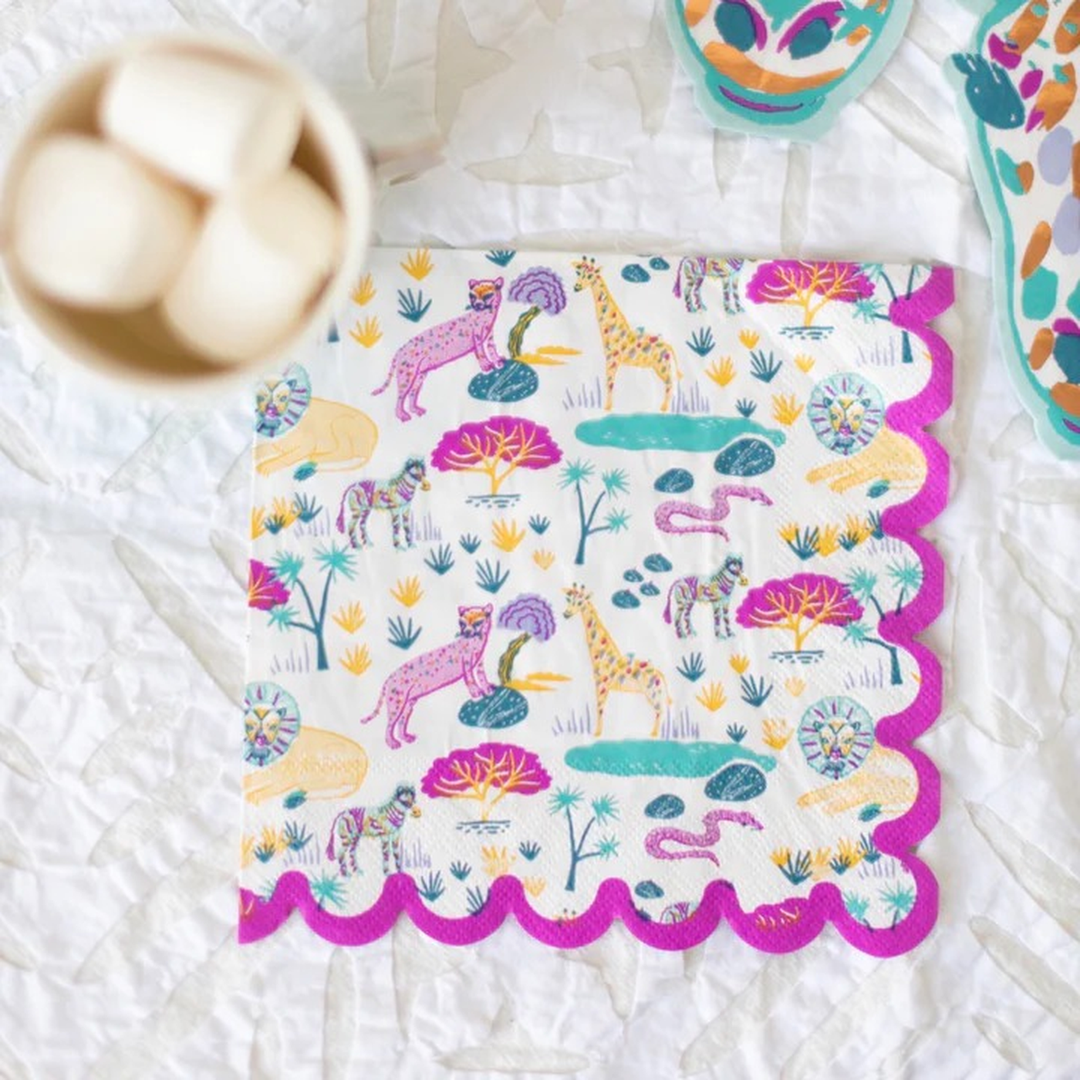 Ma Fete Safari Square Napkins - Set of 16