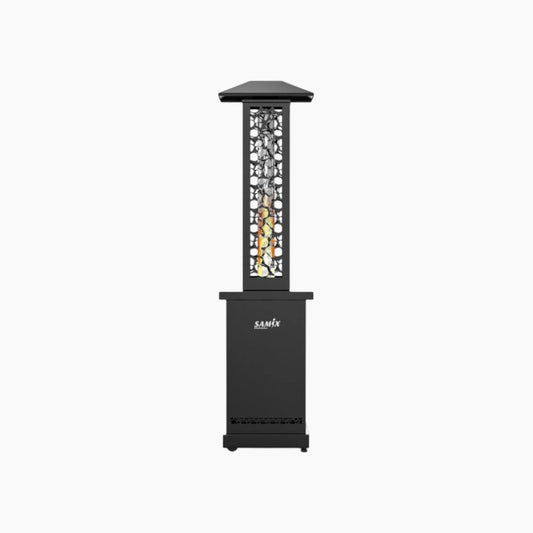Samix Outdoor Square Decorated Patio Gas Heater Black