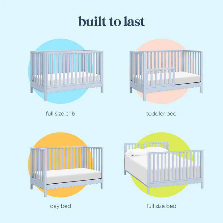 Davinci Sammy Scallop 4-in-1 Convertible Crib with scallop detailing